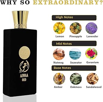 AJWAA OUD BLACK Eau De Perfume | Long Lasting Fragrance Perfum | Eau De Perfum | for Men & Women | 100 ml