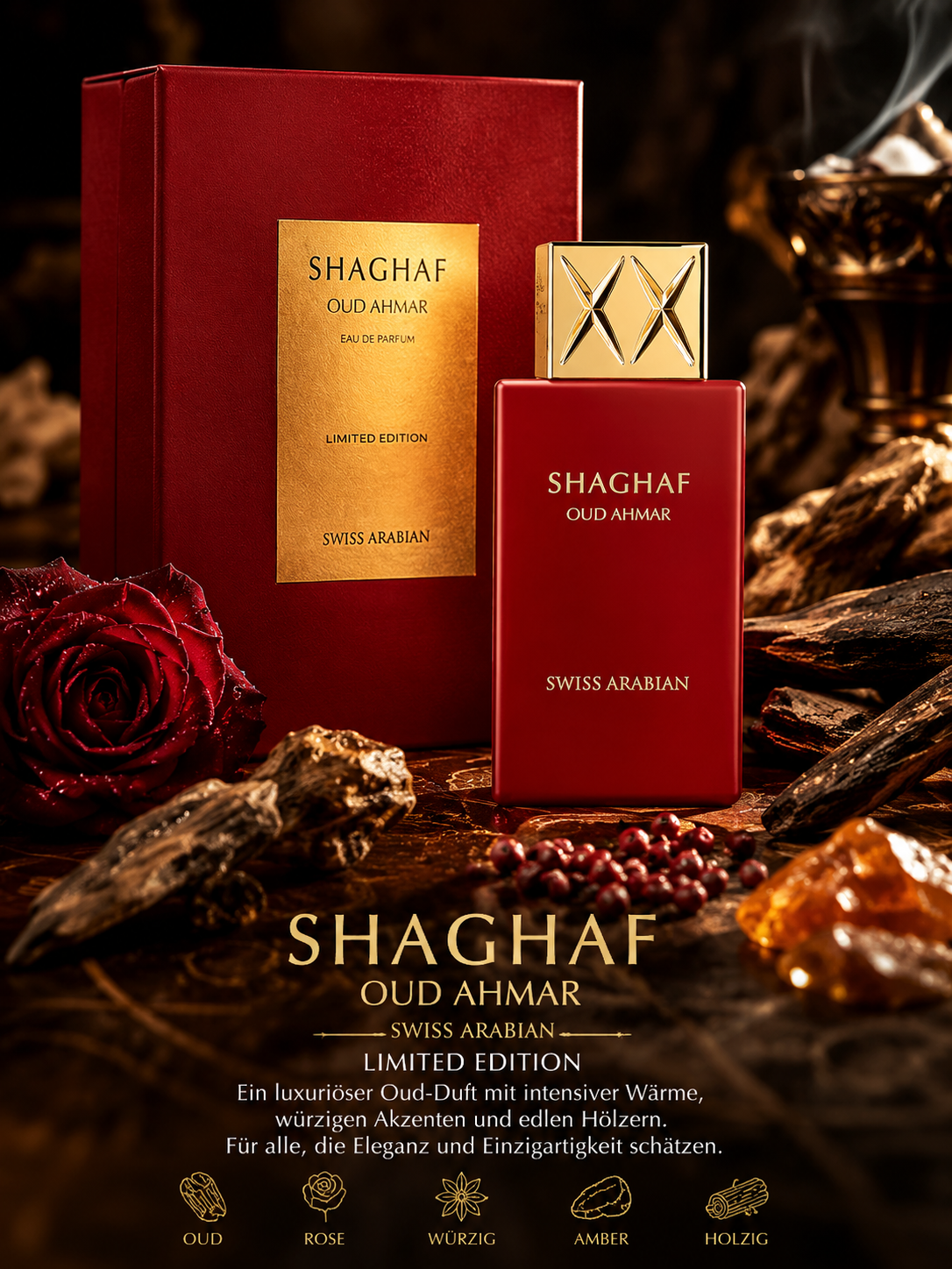 SHAGHAF OUD AHMAR EDP - 75ML