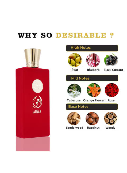 AJWAA Concentrated Red Eau de Parfum Spray für Damen, 100 ml