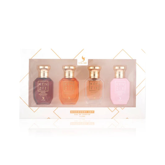 Kenzie Discovery Set 4X25ML Marshmallow, vanilla 70, Amber Lychee, Exotic Apple Crush